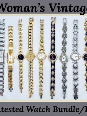 9 Used Untested Name Brand Ladies Watch Lot / Bundle